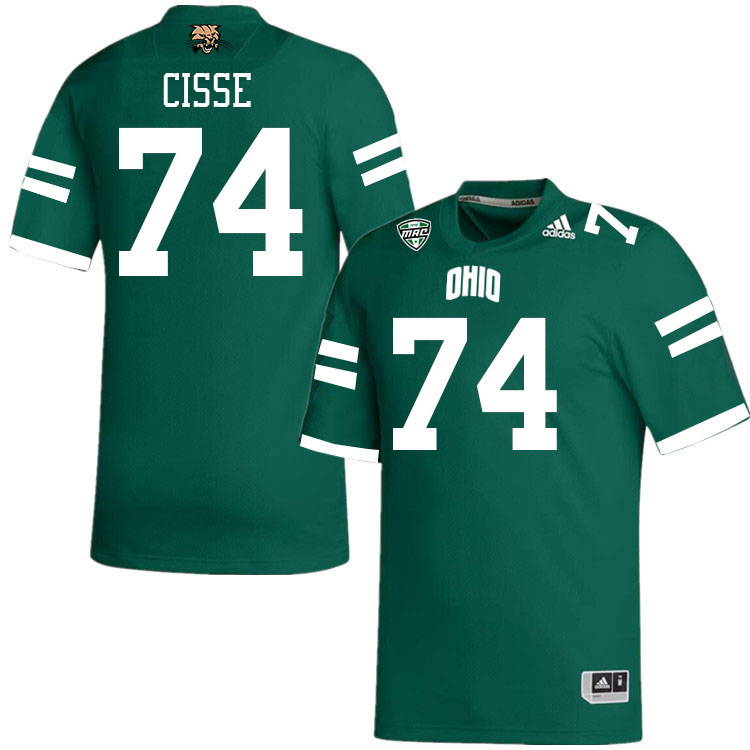 Ohio Bobcats #74 Tigana Cisse College Football Jerseys Stitched-Green